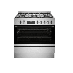 WESTINGHOUSE WFE9515SD 90CM STAINLESS STEEL DUAL FUEL FREESTANDING COOKER
