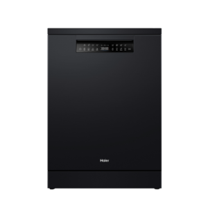 Haier HDW15F4B1 600 Series 60cm Freestanding Dishwasher - Black